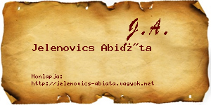 Jelenovics Abiáta névjegykártya